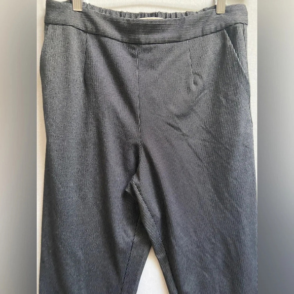 Monk & Lou Anthropologie B/W striped pull  on pants Sz L - Picture 4 of 10